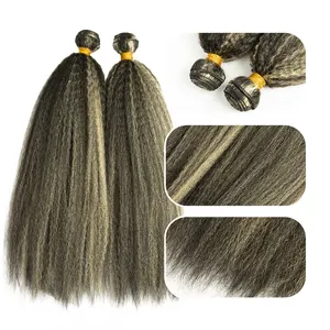 Raw Indian Hair Cuticle Aligned Human Hair Bundles Double Drawn Vietnamese Kinky Straight Ombre Color Hair Weft