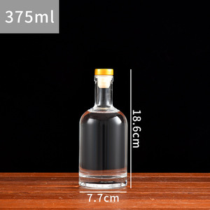 Sang Trọng 50Ml 100Ml 200Ml 375Ml 500Ml 750Ml 1L Rõ Ràng Glass Rượu Chai Với Nút Chai Cho Rượu Vang Vodka Bắc Âu Whisky Brandy Tequila - Product Image 2