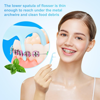 Fil dentaire aromatisé à la menthe sans BPA, cure-dents pour le nettoyage des dents avec emballage personnalisé et matériau en nylon