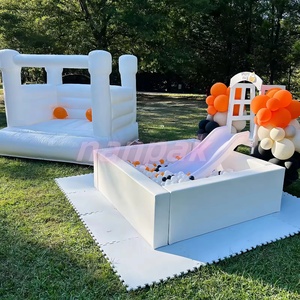 Fosse à balles en mousse souple pour tout-petits <span class=keywords><strong>et</strong></span> enfants d'âge préscolaire, couleurs blanc, noir, gris, <span class=keywords><strong>rose</strong></span> nude, neutre, bleu pastel, coloré, tailles 4, 6, 8, 9 <span class=keywords><strong>et</strong></span> 10 pieds - Product Image 2