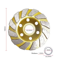 Disque de meule diamantée de 4 pouces Disque de meule de polissage diamantée résistant à la corrosion Disque de meule diamantée