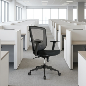 Ergonomic Mesh Office <b>Chair</b> with Adjustable Armrests and Swivel Base for Commercial Use - Product Image 2