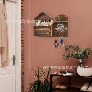 Wooden <b>Wall</b> <b>Mounted</b> Mail And Key Organizer With <b>Shelf</b> Home Sweet Home Welcome Sign For Entryway Bedroom Living Room Storage - Product Image 2