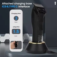Tondeuse à cheveux professionnelle sans fil avec moteur brushless 10000 tr/min, écran LCD réglable en acier inoxydable, batterie Li-ion pour hommes et hôtels