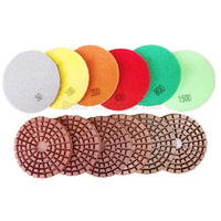 Haute efficacité 200 #4 pouces Terrazzo béton support Flexible cire diamant tampons de polissage