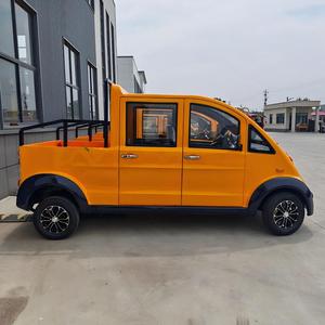 Voiture de patrouille électrique à quatre roues HKBG, orange avec garnitures noires et plateau de chargement ouvert - Product Image 4