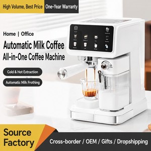 Machine à expresso de style italien 1350W 20 bars de pression Écran couleur intelligent 10 tasses Multifonctionnelle Tout-en-un Cafetière pour usage domestique - Product Image 5