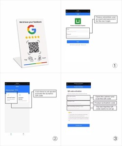 Support de menu de table NFC sans contact à code QR, personnalisable et programmable, pour affichage de codes QR et cartes NFC d'accès hôtelier - Product Image 5