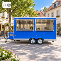 Etodevice 13.12ft Remorque de cuisine mobile personnalisée pour la vente en gros, grande friteuse alimentaire, camion-restaurant