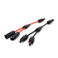 Câbles d'extension solaires en cuivre PVC DC 1500V de type Y 2,5 mm/4 mm/6 mm/10 mm avec connecteurs mâle/femelle pour station d'énergie solaire - Marque JieXun