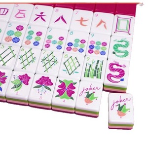 Versión americana de fichas de mahjong acrílicas rojo rosa, fichas de mahjong americanas de melamina acrílica de cristal de alta gama. - Product Image 5