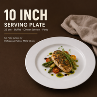 10 Zoll Neue Bone China Flache Teller Weiße Runde Servierteller für Buffet Abendessen Gastronomie Tischgeschirr
