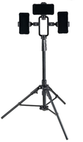 WF WT-8033 Trépied perche à selfie avec anneau lumineux, support auto-ouvrant, kit de vlogging, accessoires essentiels pour téléphone, vente en gros