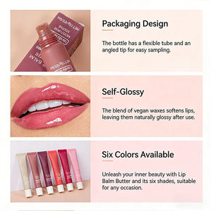 Bálsamo <span class=keywords><strong>Labial</strong></span> Vegano de Azúcar Rosa de Marca Privada, Brillo <span class=keywords><strong>Labial</strong></span> en Tubo Exprimible, Hidratante, Anti-agrietamiento, Cuidado <span class=keywords><strong>Labial</strong></span>, 15g, OEM - Product Image 6