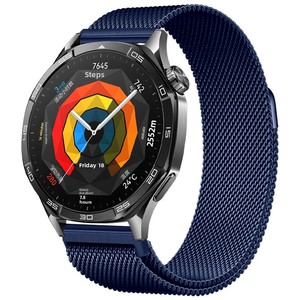 Cinturino Magnetico in Metallo Milanese Trendybay 18mm 20mm 22mm Compatibile con Huawei Watch GT Series e Samsung <span class=keywords><strong>Galaxy</strong></span> Smart Watch - Product Image 1