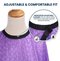 Cape de coiffure professionnelle en PVC épaissi, texture diamant, imperméable, pour coloration et permanente