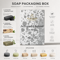 Boîtes à savon biodégradables imprimées avec logo personnalisé, emballages écologiques en papier couché, boîtes pliables pour sérum de soin de la peau