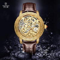 Montre automatique pour homme, montre mécanique automatique en acier gravé et ajouré - Montre élégante pour homme d'affaires