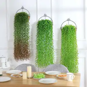 Artificial Wicker False Wicker Wall Decoration Wall Hanging Willow Leaves Plastic False Flower Artificial Plant