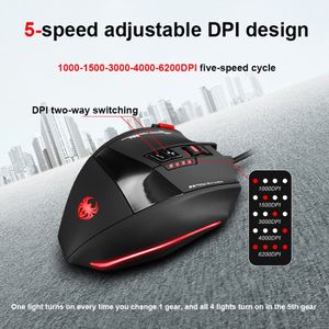 Fabrika fiyat ZELOTES C19 12-Keys programlama kablolu fare bilgisayar aksesuarları fare - Product Image 6