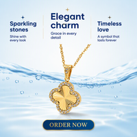 Collier pendentif trèfle à quatre feuilles en acier inoxydable plaqué or 18 carats avec diamants incrustés, design filigrané, chaîne en bambou pour femme Dongguan