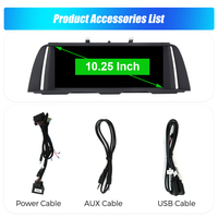 MEKEDE Sistema Linux para Auto, Carplay, WiFi, Bluetooth, Pantalla Táctil 1920*720 T113 (dual-core Cortex-A7) para BMW Serie 5 F10 10.25 Pulgadas