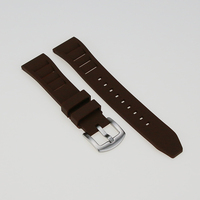 Bracelet de montre intelligente en silicone souple de 20 mm avec boucle solide en acier inoxydable et design étanche
