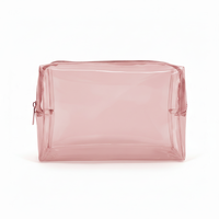 Sac de rangement pour maquillage transparent en PVC pour femmes, trousse de maquillage holographique colorée, fermeture à glissière, résistant à l'eau, doux