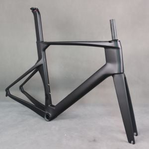 เฟรมจักรยานคาร์บอน <span class=keywords><strong>Tantan</strong></span> c Brake Road Racing สำหรับเบรกขอบล้อ สายเบรกภายใน รุ่น T800 700*28C BB86 สีดำด้าน TT-X - Product Image 3