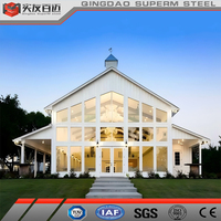 Structure métallique préfabriquée pour lieu de mariage et salle de réception, construction à panneaux sandwich, barndominium, lieu de mariage en grange
