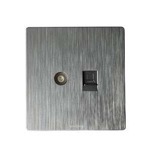 Enchufe de Pared Interior Moderno para Hotel con Panel Táctil, Material de PC, 220V, Enchufe Doble, Cable de TV Eléctrico Integrado - Product Image 6