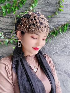 Ethnic design women's solid color <b>hat</b>, woven headscarf, headwear, <b>hat</b> - Product Image 6