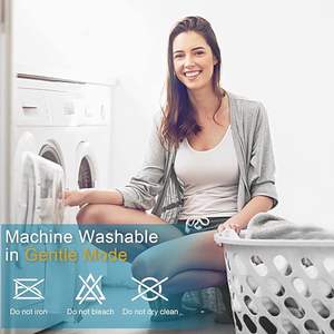 แผ่นรองที่นอนลายควิลท์แบบเต็มสีขาวนุ่มสบาย - Product Image 2