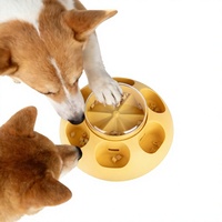 Distributeur de friandises en plastique pour chien, jouet d'entraînement amusant, bol d'alimentation manuel rond pour chats et chiens