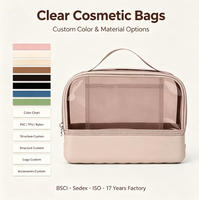 Pochette Organisateur Transparente Imperméable Tendance, Sac Fourre-tout de Plage, Trousse de Maquillage, Organisateur de Voyage pour Cosmétiques avec Poignée