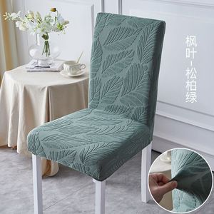 <b>Chair</b> Slipcover Embroidered Leaf Pattern 56x43x82cm Machine Washable For <b>Dining</b> <b>Chair</b> Home Use - Product Image 1