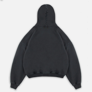 Moletom Azul Oversized com Bolso Frontal e Punhos Canelados, Casual, Caimento Solto, Pulôver Plus Size Masculino - Product Image 3