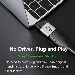 <span class=keywords><strong>Cable</strong></span> Convertidor USB-C <span class=keywords><strong>a</strong></span> DisplayPort Hembra 4K 60 Hz, Adaptador USB-C <span class=keywords><strong>a</strong></span> <span class=keywords><strong>HDMI</strong></span> para <span class=keywords><strong>Celular</strong></span> y TV - Product Image 4