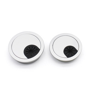 Cache-câbles rond en acier de 50 mm, anti-poussière, à fixation murale, durable - Product Image 1