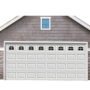 <span class=keywords><strong>Porte</strong></span> <span class=keywords><strong>de</strong></span> <span class=keywords><strong>garage</strong></span> sectionnelle isolée moderne certifiée antivol, <span class=keywords><strong>porte</strong></span> automatique à ouverture par le haut avec fenêtres arquées en verre trempé, villa résidentielle - Product Image 1