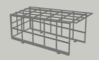 Abri d'entrepôt pour chariot de supermarché ou abri pour chariot de courses