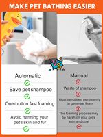 Distributeur de shampoing moussant électrique en forme de canard mignon, distributeur de savon rechargeable pour le bain des animaux de compagnie, la salle de bain, l'évier de cuisine, le nettoyage des toilettes
