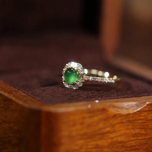 Anello di giada solitario anello di fidanzamento anelli di matrimonio con pietra preziosa diamante anello di fascino personalizzato all'ingrosso gioielli raffinati - Product Image 3