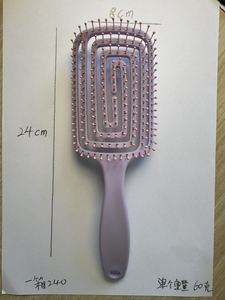 Plastic Hollow Back Mosquito Repellent Comb for Girls-Portable Fluffy Close to <b>Scalp</b> Massage Ribs Hair Comb - Product Image 5