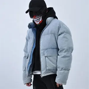 winter Low Moq Winter coats 2023 cotton men winter clothing wash vintage Bubble cotton puffer jacket