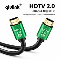 Kabel HDMI 2.0 Ultra High Speed 4K 18Gbps dengan Casing Paduan Seng Hijau, 4K 60Hz HDMIR EARC Kabel Ethernet untuk PS5 Xbox Monitor Proyektor