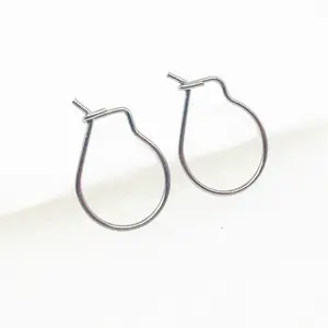 Diy Accessory 13*16mm Stainless Steel Calabash Gourd Shape Ear Wires Hooks Jewelry Findings Earring Wire Hook