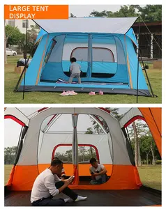 Draagbare Grote Camping Tent Outdoor Camping Camp Tent 4 Personen Waterdicht Automatische Familie