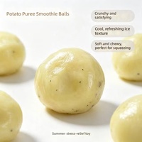 Balle anti-stress en caoutchouc souple faite main, effet purée de pommes de terre, idéale pour la relaxation et le divertissement – Meilleure vente