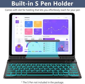 Étui Clavier Détachable pour <span class=keywords><strong>Tablette</strong></span> <span class=keywords><strong>Samsung</strong></span> Galaxy <span class=keywords><strong>Tab</strong></span> A9 Plus 5G 11 Pouces 2023 avec Clavier et Support pour <span class=keywords><strong>Tablette</strong></span> A9+ 11 Pouces - Product Image 2